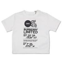 BURBERRY KIDS Baby Unisex Logo T Shirt White - Size:18 Months - NEW - RRP 115