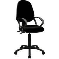 Nautilus Designs Java 200 Medium Back Task/Operator Chair Fixed Arms Black (607PK)