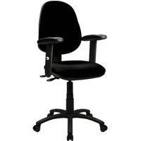 Nautilus Designs Java 200 Medium Back Task/Operator Chair Height Adjustable Arms Black (426PK)