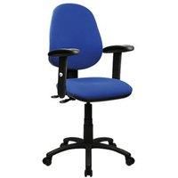 Nautilus Designs Java 300 Medium Back Task/Operator Chair Height Adjustable Arms Blue (842PK)