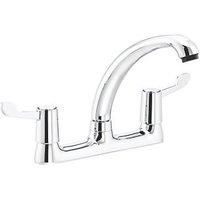 Streame by Abode ACT2045 Lever Deck-Mounted Bridge Mixer Chrome (452JM)