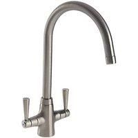 Streame by Abode Stamford Swan DualLever Mono Mixer Brushed Nickel (293JM)