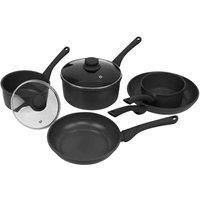 5 Piece Essential Black Carbon Steel Cookware Pan Set