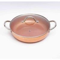 Cermalon Copper 28Cm Shallow Family Casserole Pan With Lid