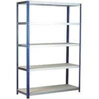 5-Tier Powder-Coated Steel Ecorax Shelving 1200 x 450 x 1800mm (57673)