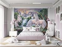 New Design Unicorn Paradise 6 Panel Wallpaper Mural Walltastic