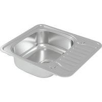 Carysil EA10 1 Bowl Stainless Steel Inset Kitchen Sink 577mm x 487mm (689RE)