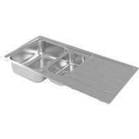 Carysil SD150 1.5 Bowl Stainless Steel Inset Kitchen Sink 1001mm x 417mm (567RE)