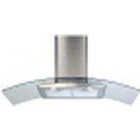 CDA ECP102SS Curved Glass 100cm Chimney Cooker Hood Stainless Steel