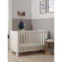 Essentials Alba Spacesaver 120x60cm 3 In 1 Baby Cot Bed  White - Tutti Bambini