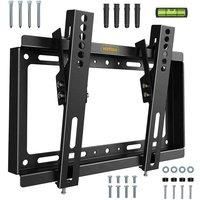 VonHaus 17-37.5" Tilt TV Wall Mount Bracket with Built-In Spirit Level for LED, LCD, 3D, Curved, OLED, Plasma, Flat Screen Televisions - Super Strong 75kg Weight Capacity