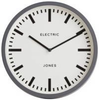 Jones Electric Wall Clock - Grey