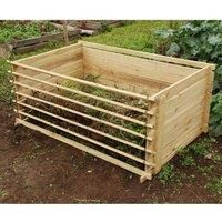 Easy-Load Wooden Garden Outdoor Compost Bin - 449/530/718/897 L - by Lacewing