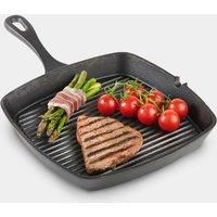 Cast Iron Griddle Pan - VonShef Non Stick Black Pre-Seasoned 26cm Square Pan