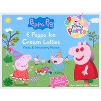 Peppa Pig Ice Cream Lollies Vanilla & Strawberry Flavour 6 x 32g (192g)