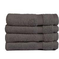 Allure Bath Fashions Luxury Supersoft Egyptian Cotton Towels Absorbent and Quick Dry 500gsm (4x Face Towels, Charcoal)