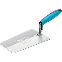 OX PRO Series Plasterers / Builders Carbon Steel Bucket Trowel with Dura grip Soft handle– 7” Large