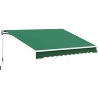 Outsunny Garden Sun Shade Canopy Retractable Awning, 4 X 3(m), Green