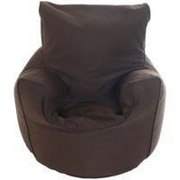 Cotton Twill Chocolate Bean Bag Arm Chair Toddler Size