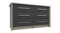 Grasmere 3 + 3 Drawer Chest - Dark Grey