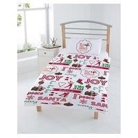 The Elf On The Shelf Kids Red And White Bedding Set - Single