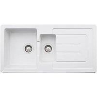 Abode Acton 1.5 Bowl Fireclay Ceramic Kitchen Sink With Reversible Drainer 500 x 177mm (403PH)