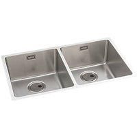 Abode Matrix 2 Bowl Stainless Steel Undermount & Inset Kitchen Sink 740 x 440mm (277RK)