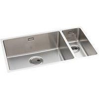 Abode Matrix 1.5 Bowl Stainless Steel Undermount & Inset Kitchen Sink LH 740 x 440mm (775RK)