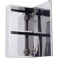 HOMCOM Wall Mounted Bathroom Mirror Glass Storage Cabinet Cupboard