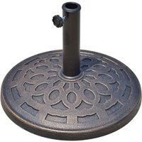 14kg Durable Patterned Colophony Garden Patio Umbrella Round Base Stand