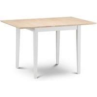 Julian Bowen Rufford Extendable Farmhouse Dining Table  Ivory with Wood Top