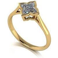 Moissanite 9Ct Gold Fancy 1Ct Starlight Moissanite Solitaire Ring