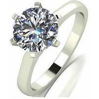 Moissanite 18 Carat White Gold 2 Carat Moissanite Ring