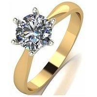 Moissanite 1 Carat Solitare 9 Carat Yellow Gold Ring