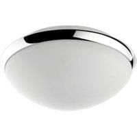 Wickes Glass & Chrome Cora Dome LED Ceiling Light - 12W