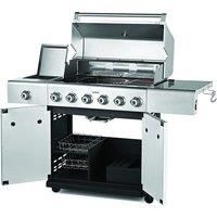 Outback Jupiter Stainless Steel 6 Burner Hybrid BBQ