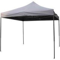 All Seasons Gazebos, 3x3m Heavy Duty, Fully Waterproof, PVC Coated, Premium Pop up Gazebo, Comes with Carry Bag With Wheels and 4 x Leg Weight Bags (Metallic Grey)