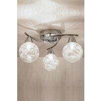 AUROLITE BOLLA 3xG9 LED Semi Flush Ceiling Light, Polished Chrome Finish, 12W,