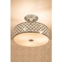 Semi-Flush Ceiling Light 3 Lights, Polished Chrome, Base Ø:37cm, E27 Cap type