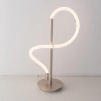 LED Table Lamp with on and off switch Flexible Adjustable Polycarbonate Light Matt Nickel