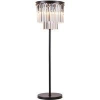 3 Light Floor Lamp with Decorative Crystals surrounding light