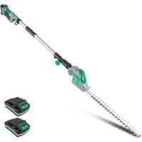 Gracious Gardens Cordless Hedge Trimmer | Long Reach | 2 Batteries Inc. | 18V