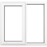 Crystal Left-Hand Opening Clear Double-Glazed Casement White uPVC Window 1190mm x 1040mm (355JK)