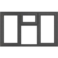 Crystal Left-Hand Opening Double-Glazed Casement Anthracite Grey uPVC Window 1770 x 1190mm (208JP)