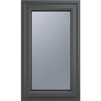 Crystal uPVC Window A Rated Left Hand Side Hung 610mm x 820mm Obscure Glazing - Grey