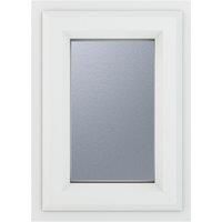 Crystal uPVC Window A Rated Top Opener 820mm x 820mm Obscure Glazing - White