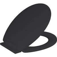 Ram® Black Soft Close Toilet Seat with Adjustable Hinges LOO Seat...