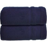 Soft Egyptian Cotton Bath Towels in Navy Blue - Hand Bath Sheet Face Cloths Set