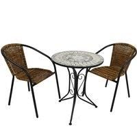 Summer Terrace VERDE BISTRO 60cm Set - San Remo Luca, Black, 56x67x82 cm