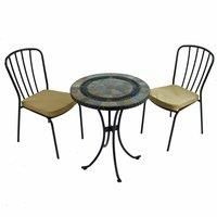 Exclusive Garden Villena 60cm Bistro Table with 2 Milan Chairs Set